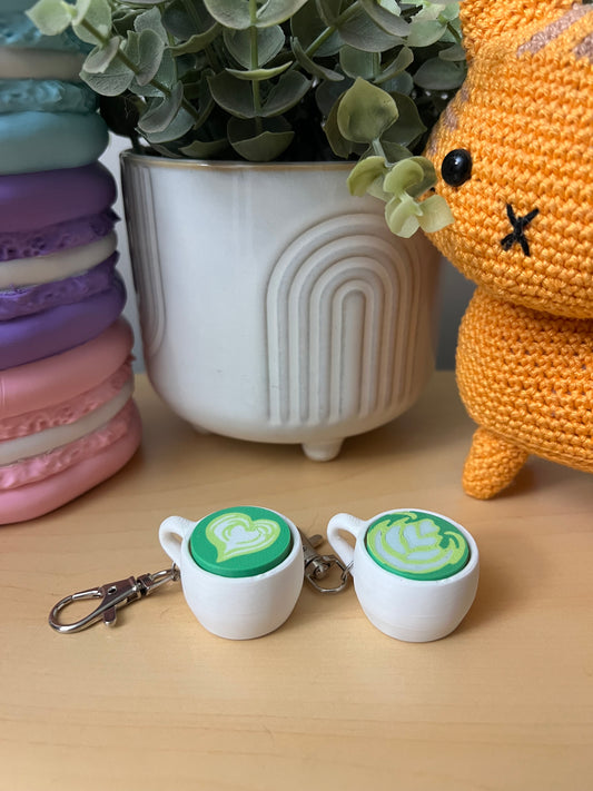 Matcha Fidget Clicker Keychain