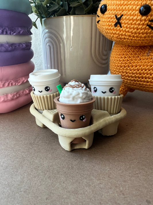 Caramel Frappe Fidget Clicker Keychain