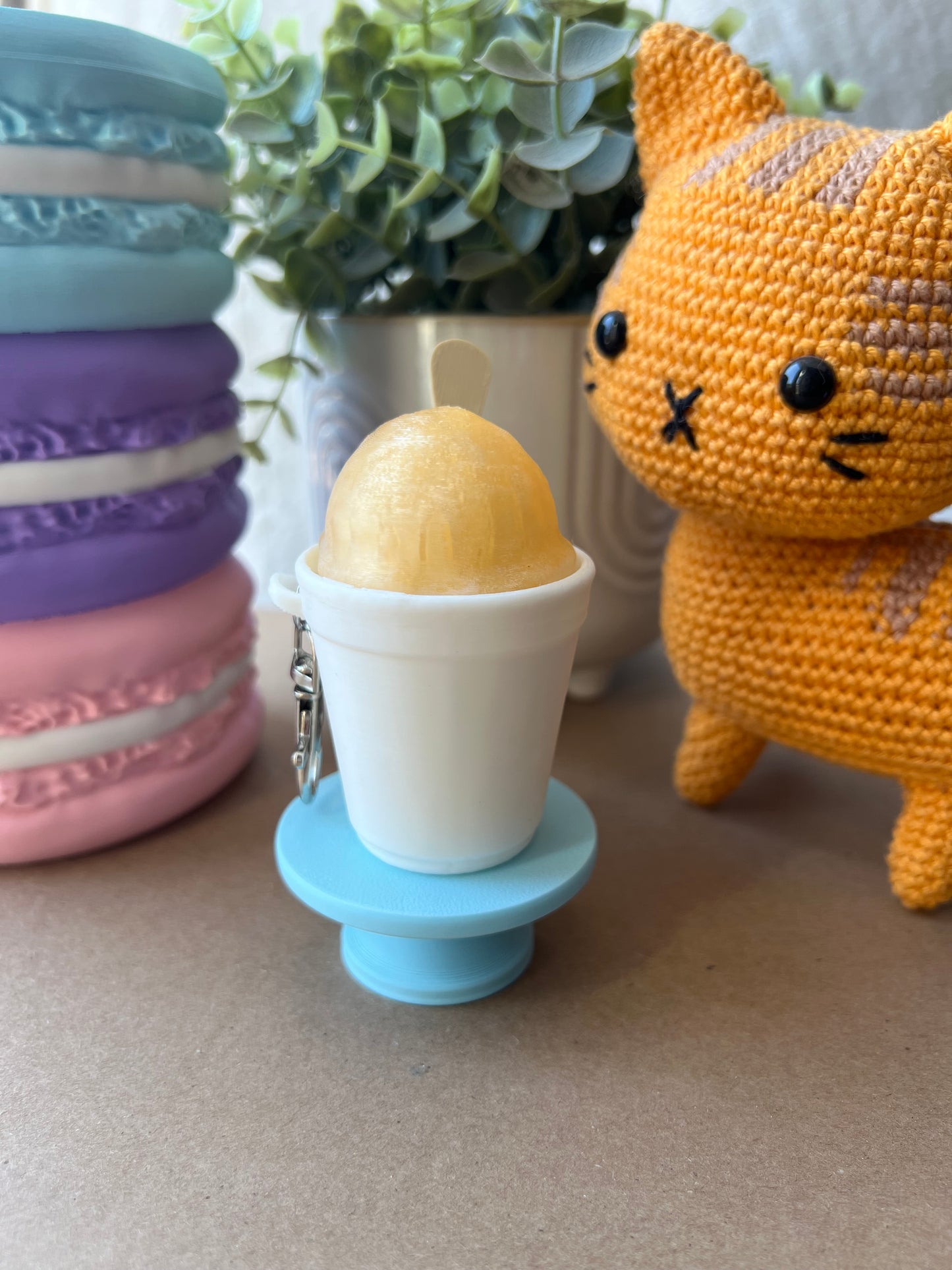 Italian Crushed Ice Fidget Clicker Keychain