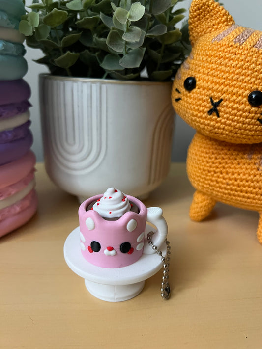 Kitty Cocoa Fidget Clicker Keychain