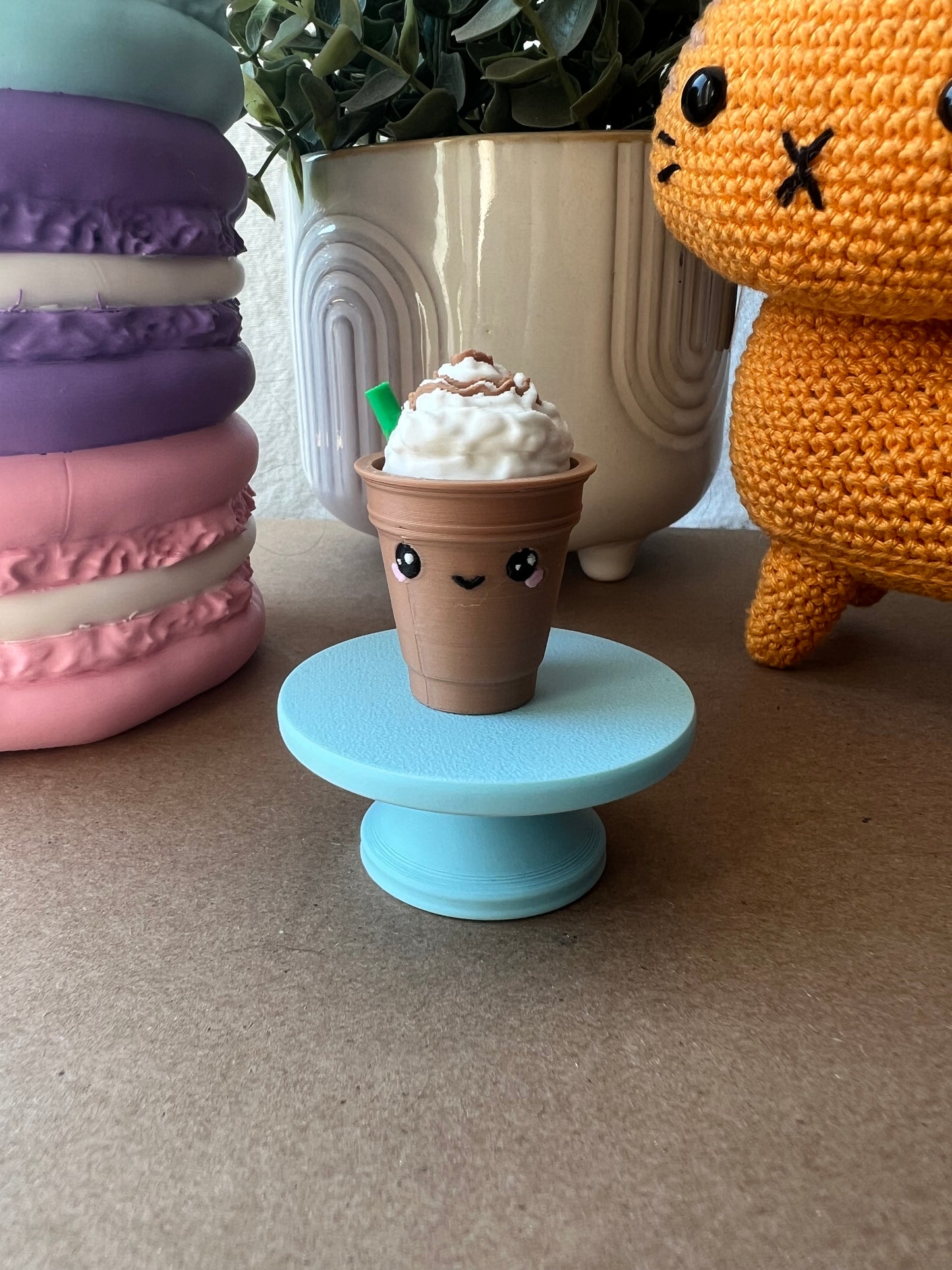 Caramel Frappe Fidget Clicker Keychain