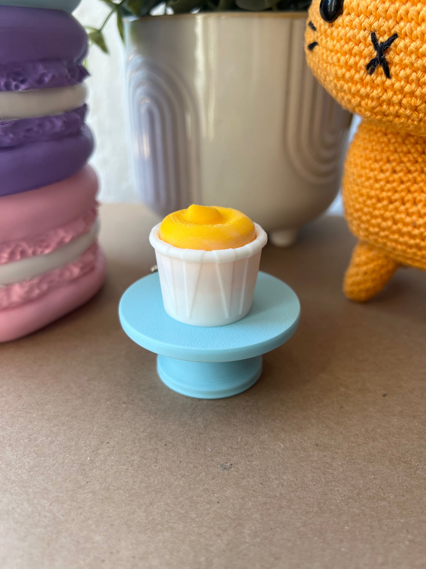 Condiment Cup Fidget Clicker Keychain