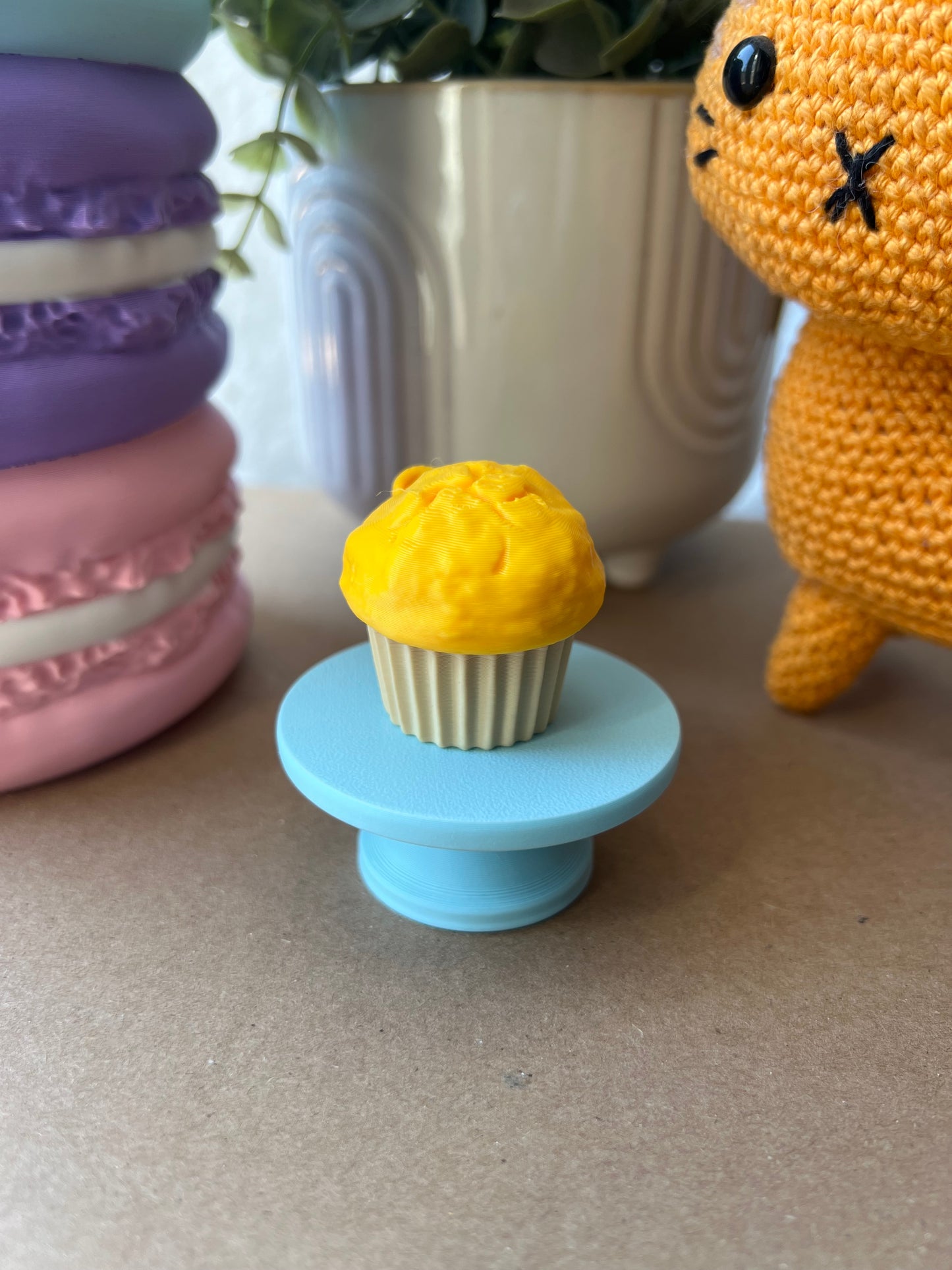 Muffin Fidget Clicker Keychain