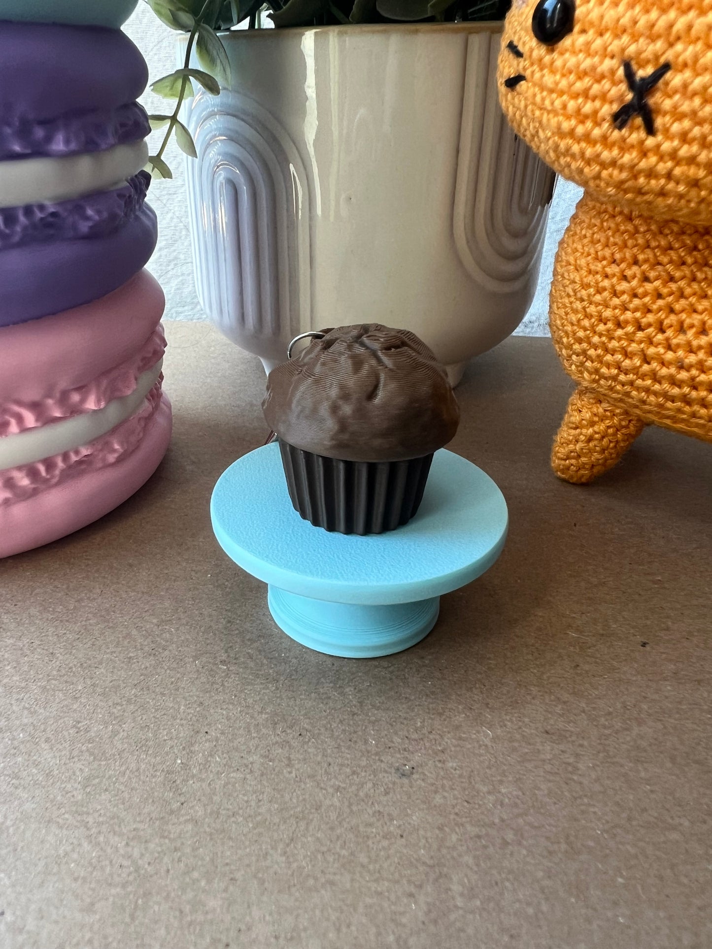 Muffin Fidget Clicker Keychain