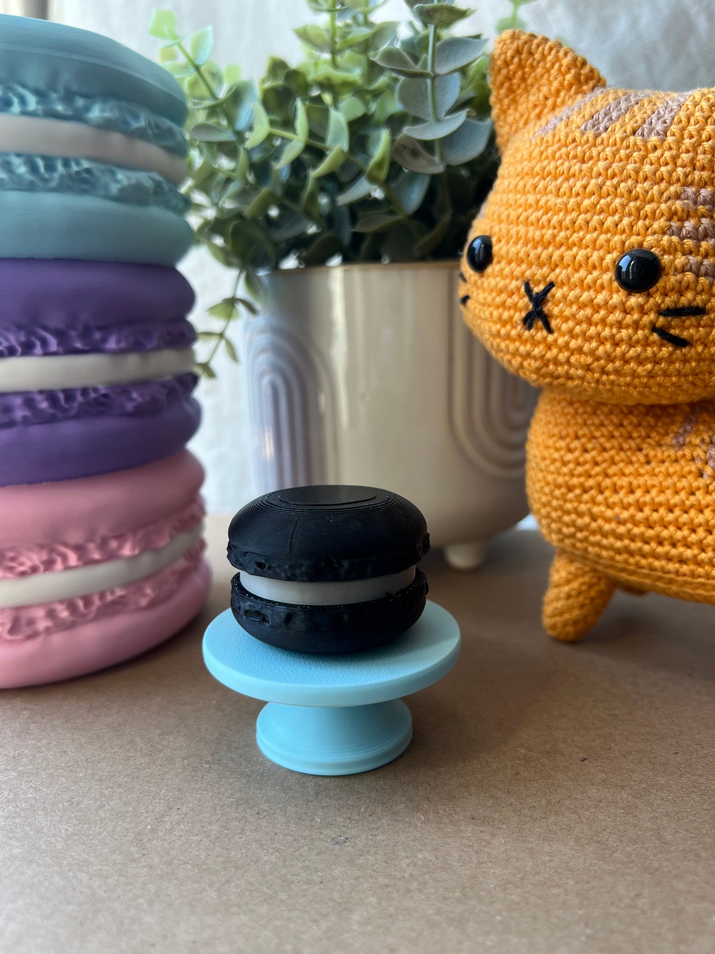 Macaron Fidget Clicker Keychain