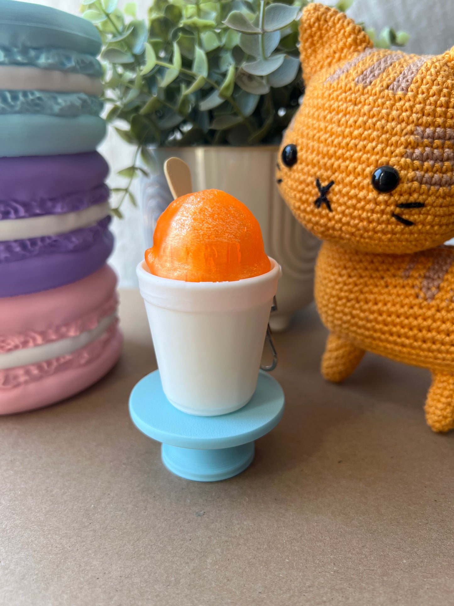 Italian Crushed Ice Fidget Clicker Keychain