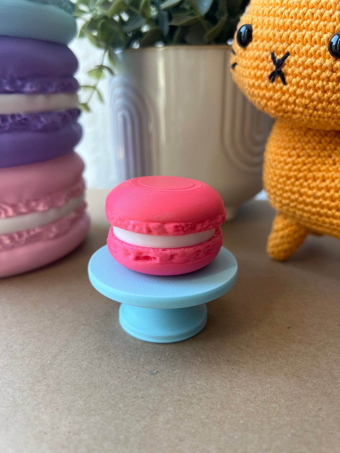Macaron Fidget Clicker Keychain