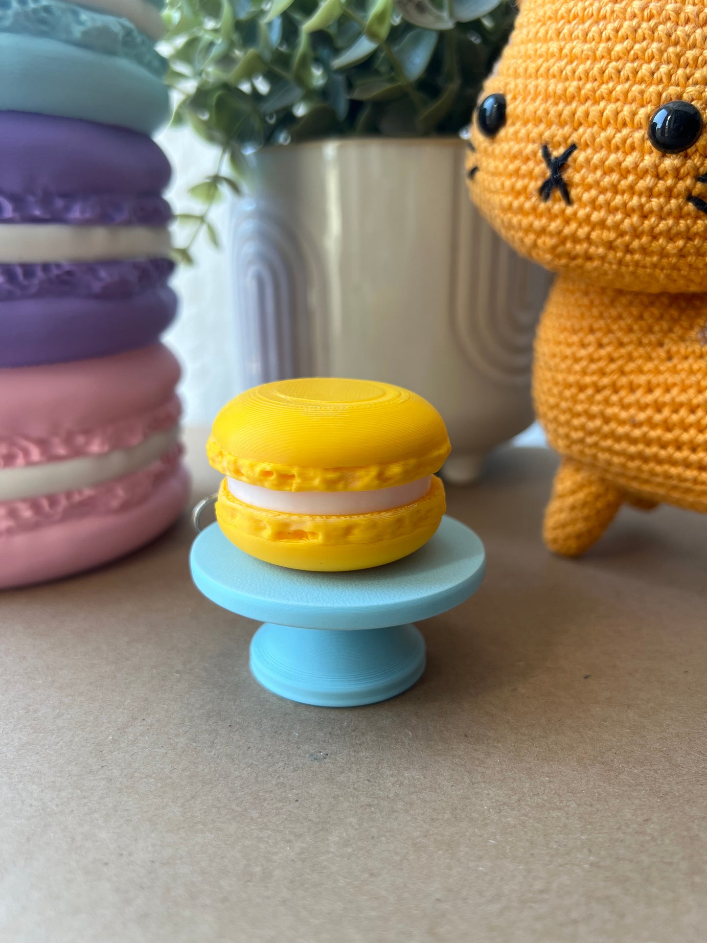 Macaron Fidget Clicker Keychain