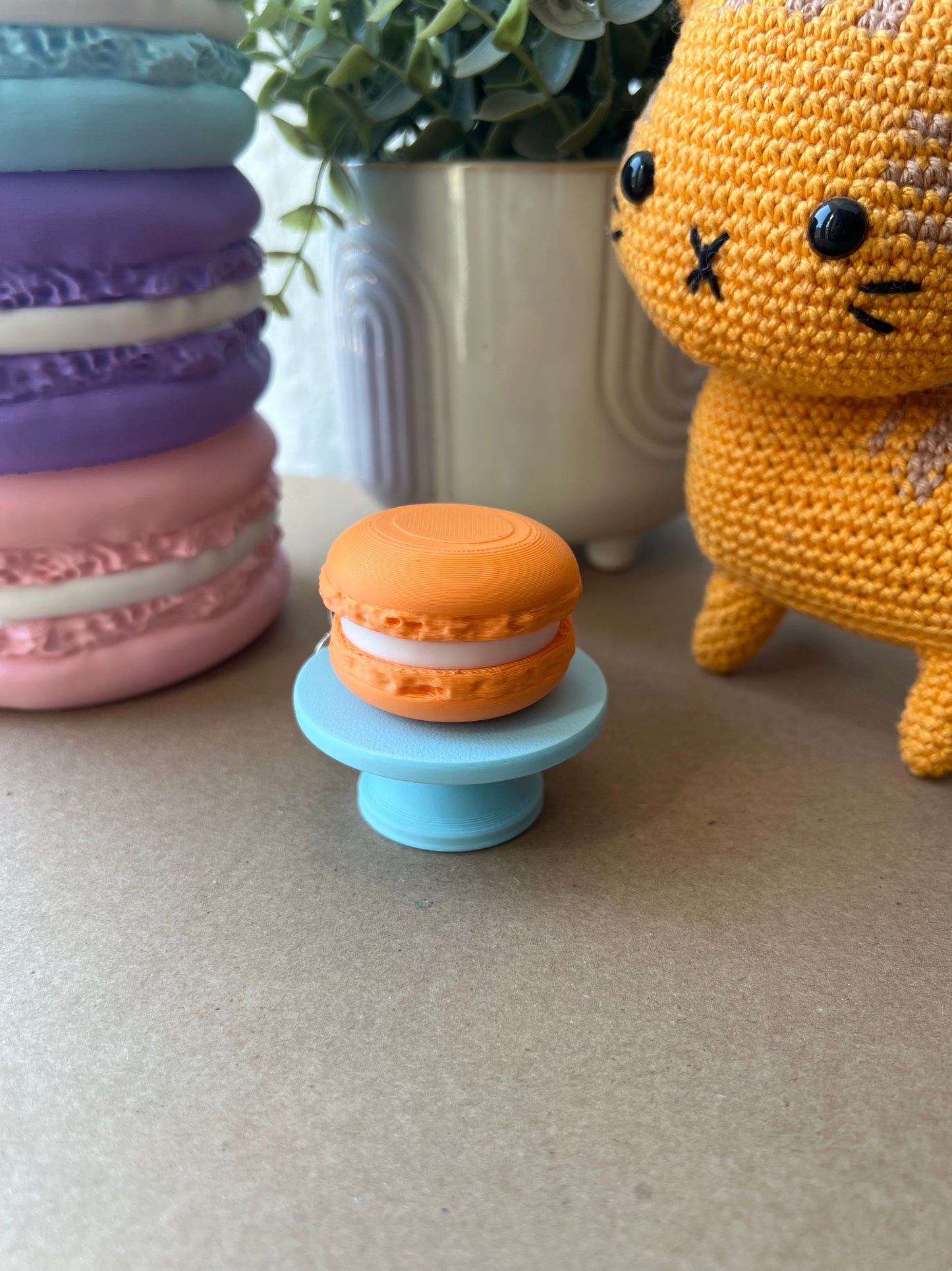 Macaron Fidget Clicker Keychain