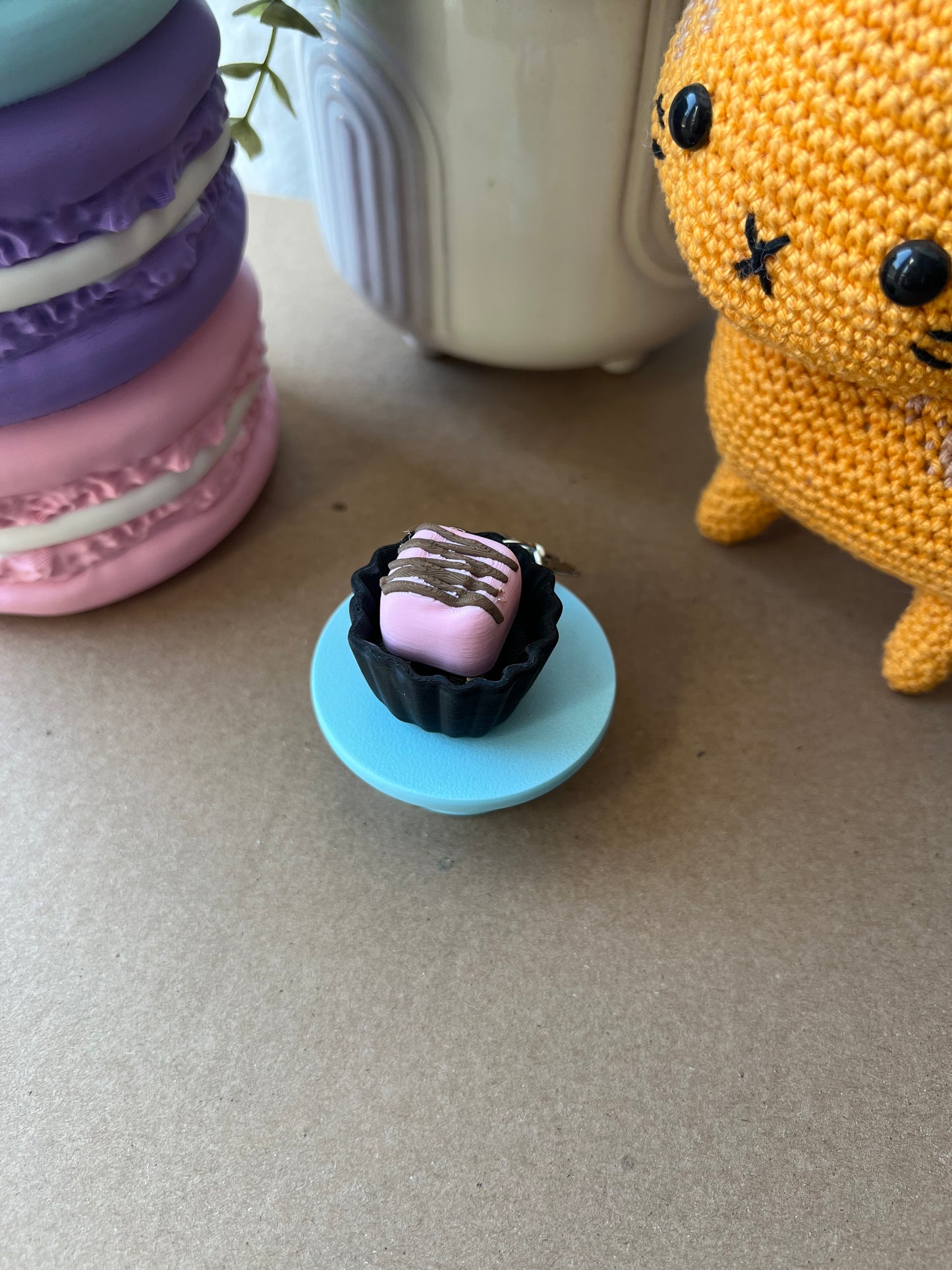 Chocolate Fidget Clicker Keychain