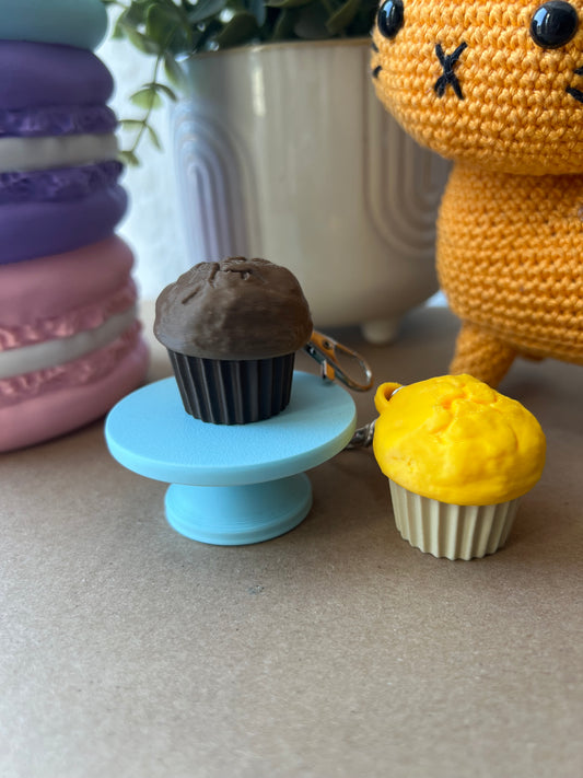 Muffin Fidget Clicker Keychain