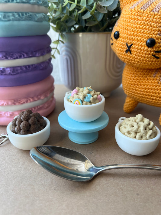 Cereal Bowl Fidget Clicker Keychain
