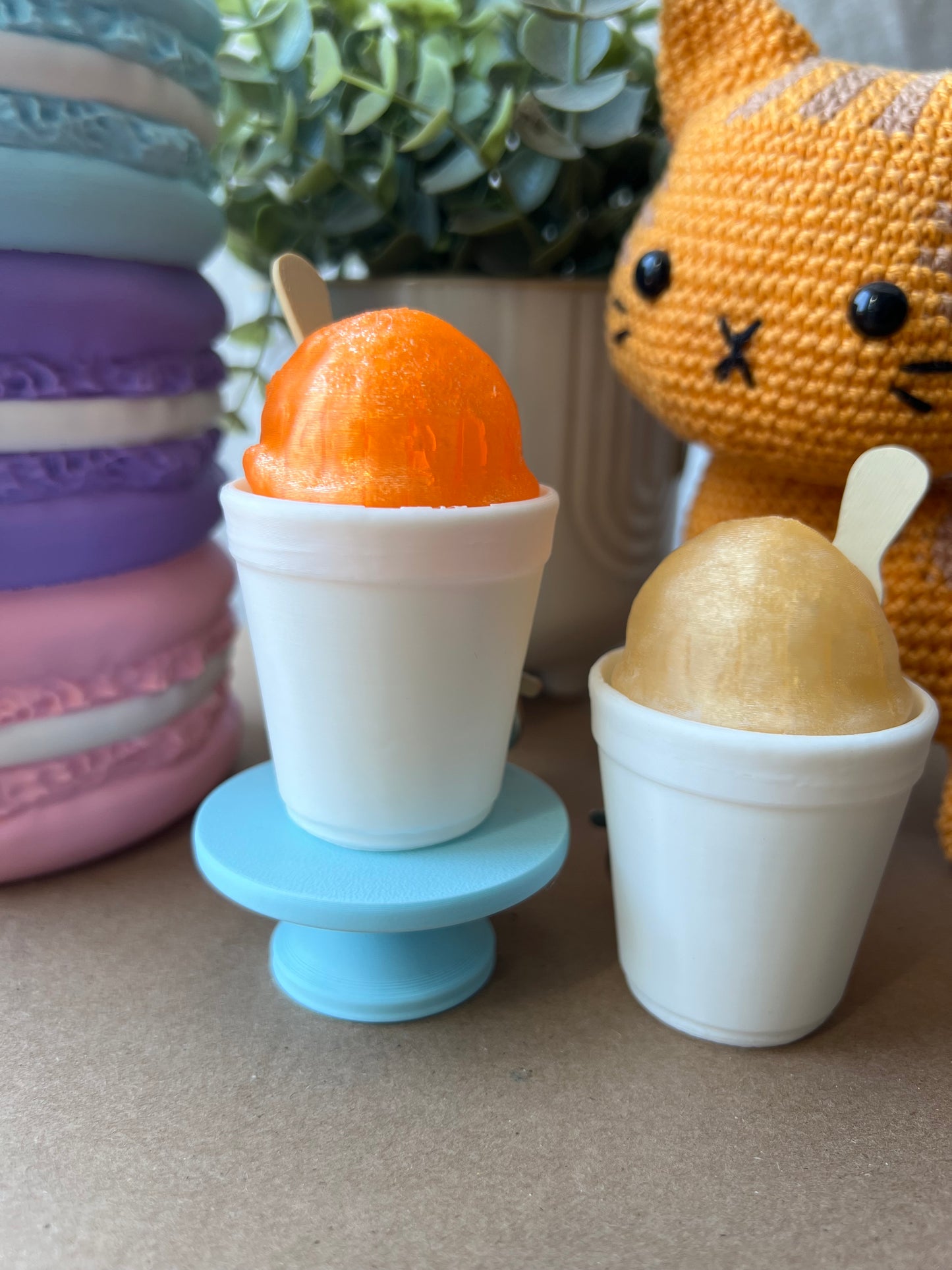 Italian Crushed Ice Fidget Clicker Keychain